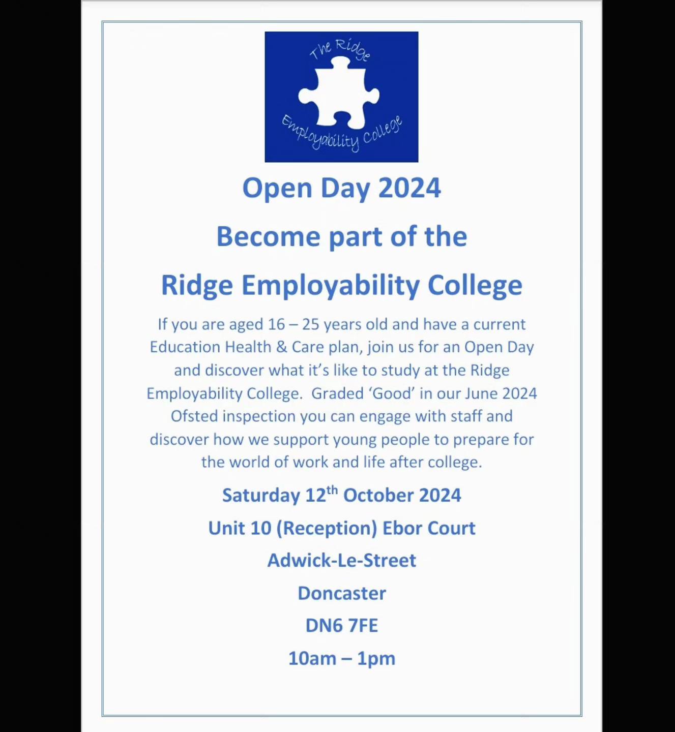 The Ridge Employability College | Doncaster
