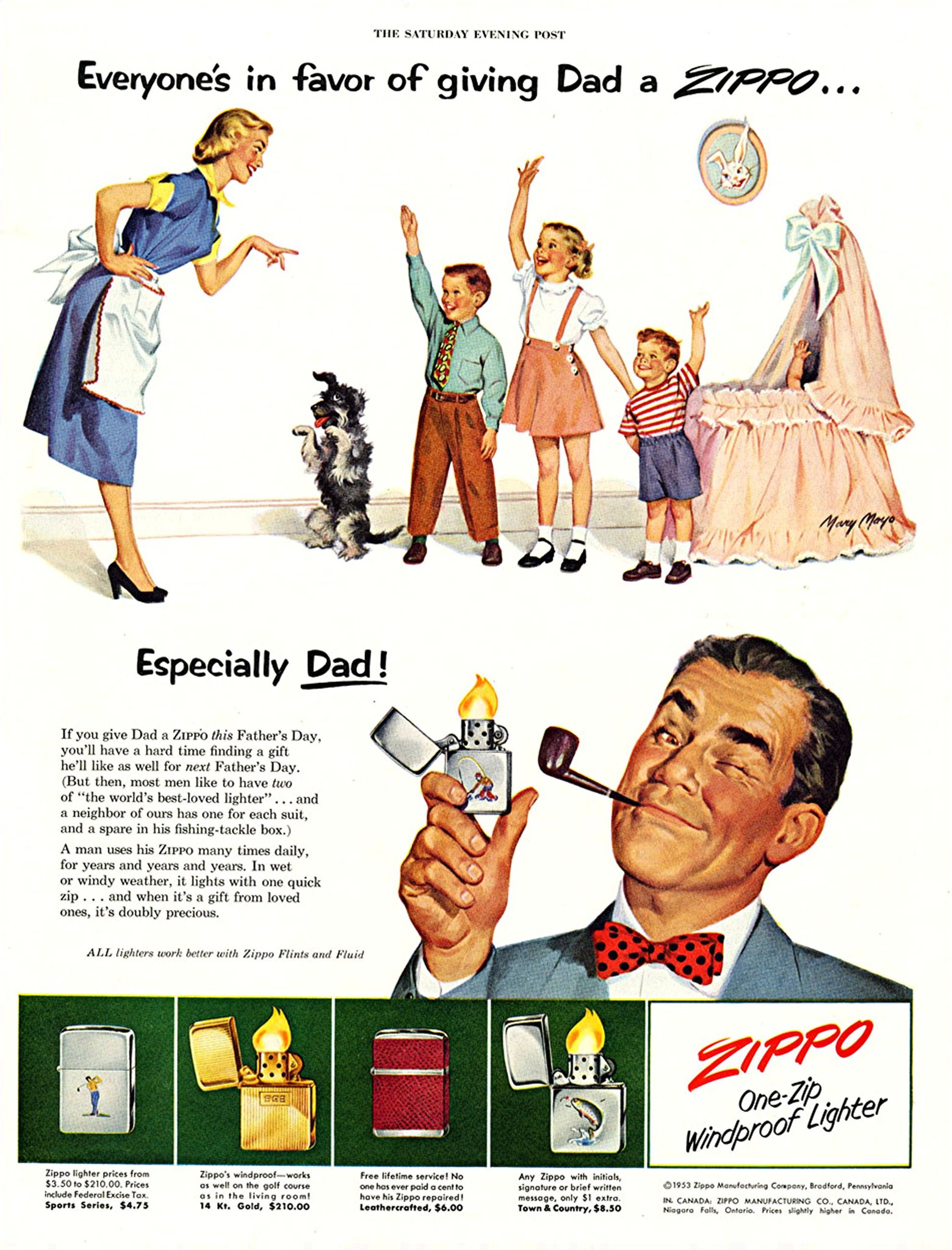 Zippo (1953) #VintageAds #VintageAd #Zippo