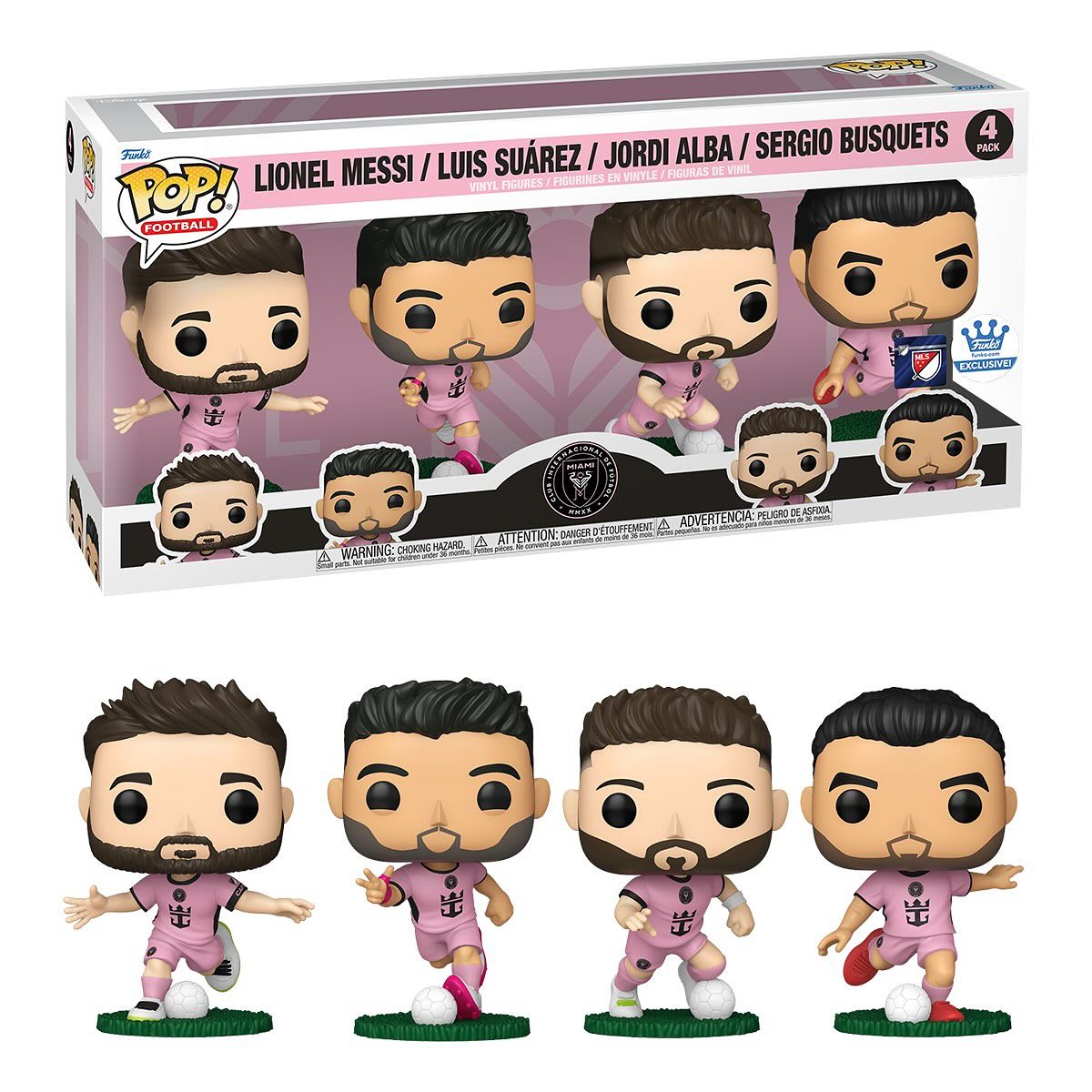 Funko exclusive Inter Miami CF soccer legends 4-pack