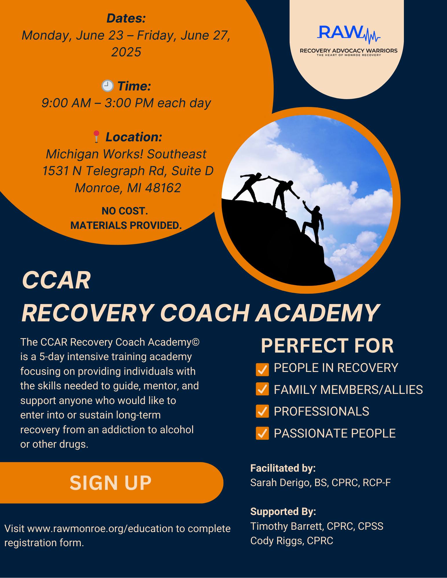 Recovery - *Class is FULL! Thank you all!* 🚨 Registration Now Open! 🚨 ...
