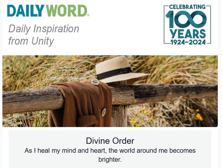 Unity - Friday October 3, 2025 The world can feel chaotic, filled with ...