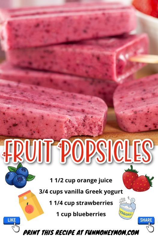 Fun - HEALTHY FRUIT POPSICLES If these delicious fruit popsicles can’t ...