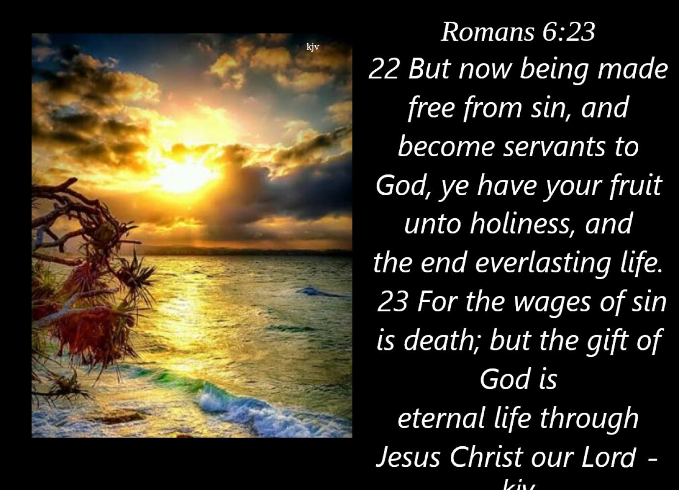 Romans 6:22-23 KJV But now being... - Verse of the days - kjv | Facebook