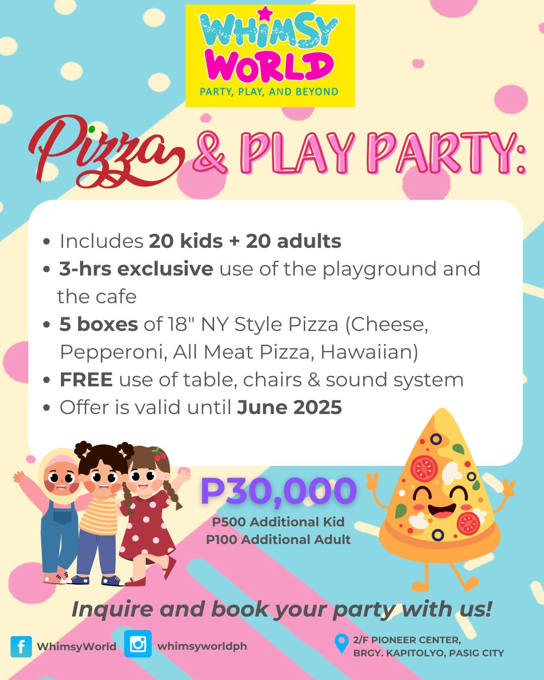 Whimsy World - Throwing a pizza party has never been this... | Facebook