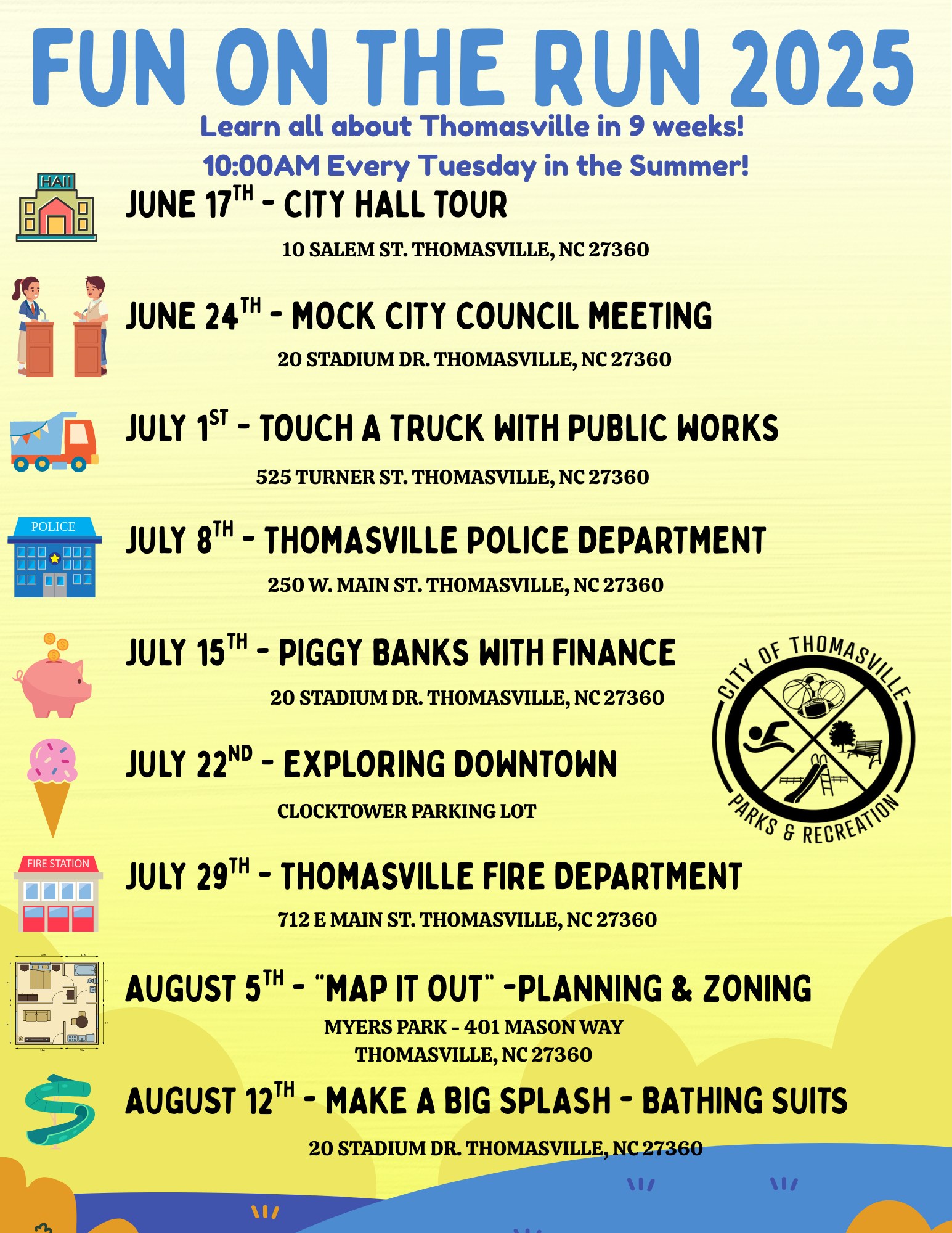 Thomasville - 🚛🏦🏢🗺We are excited to bring back Fun on the Run 2025 ...