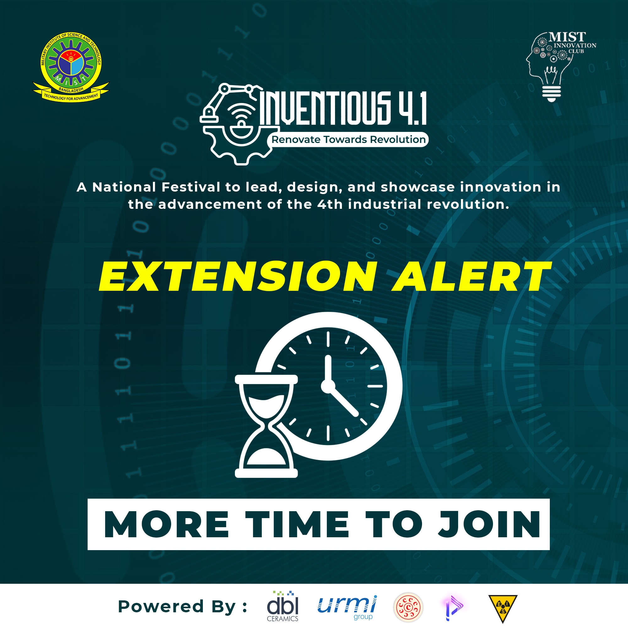 𝑫𝒆𝒂𝒅𝒍𝒊𝒏𝒆 𝑬𝒙𝒕𝒆𝒏𝒔𝒊𝒐𝒏 𝑨𝒍𝒆𝒓𝒕! 🚨 Great... - MIST Innovation Club