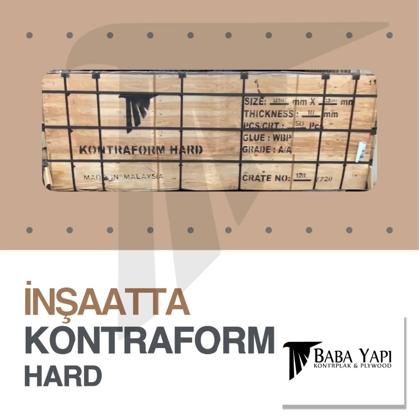Baba - Kontraform Hard, 1250x2500 mm ebatlarıyla, 18mm kalınlığında ...