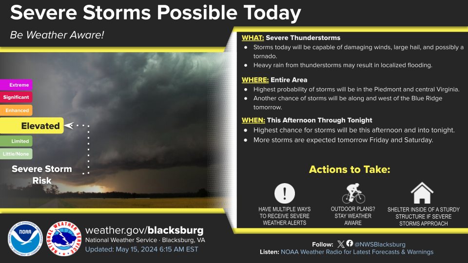 US - Strong to severe storms are expected this afternoon, for the ...