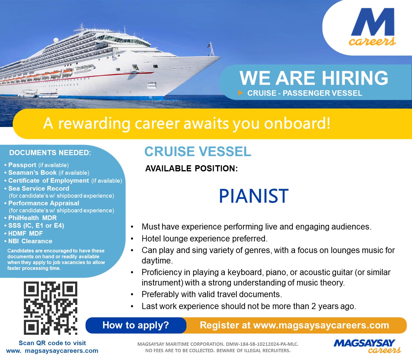 WE'RE HIRING‼️EXPLORIS CRUISES A rewarding career awaits you