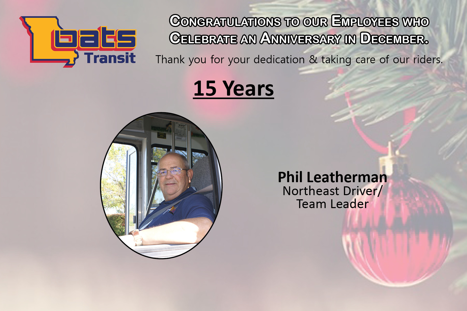 OATS Transit - Congratulations to Northeast Region...