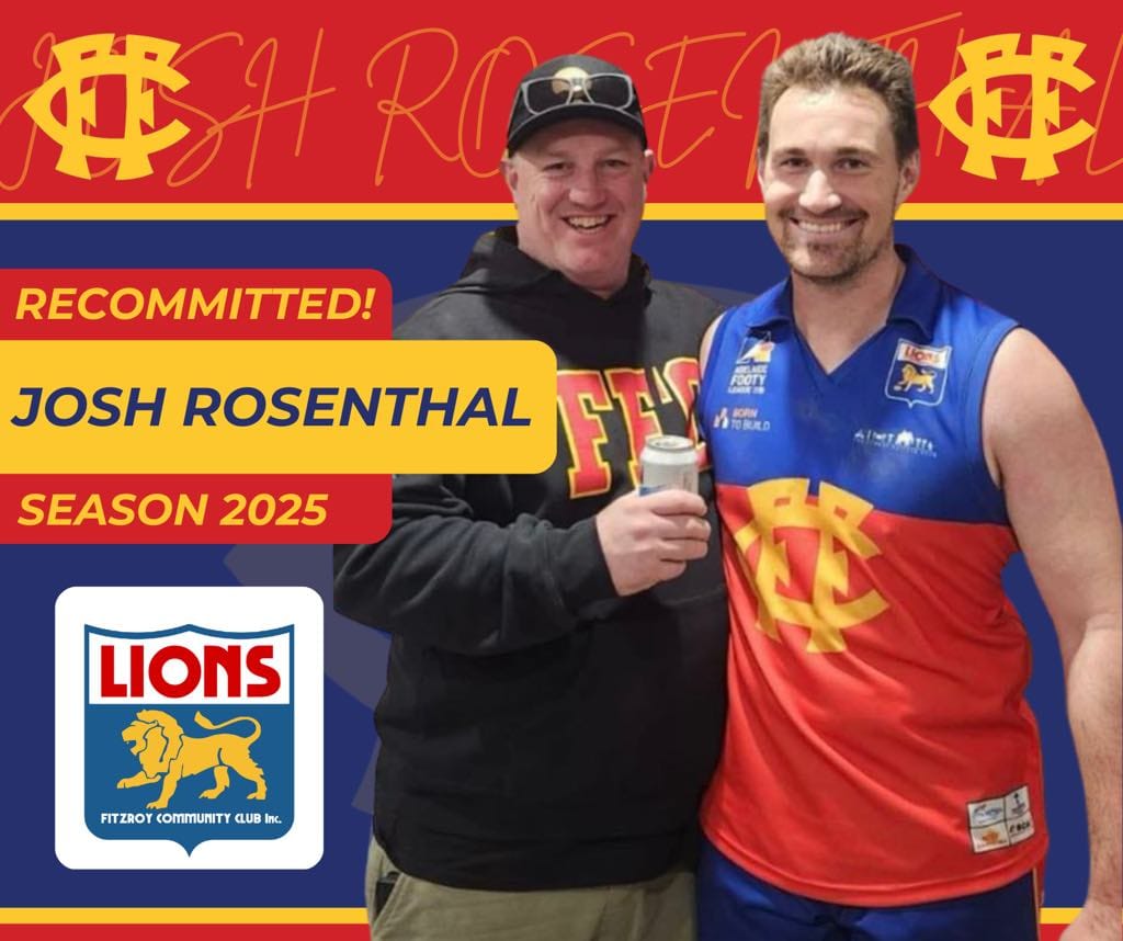 Fitzroy - 🏉 Men's Footy Update 🏉 🔥 Recommitted for 2025! ️ JOSH ...