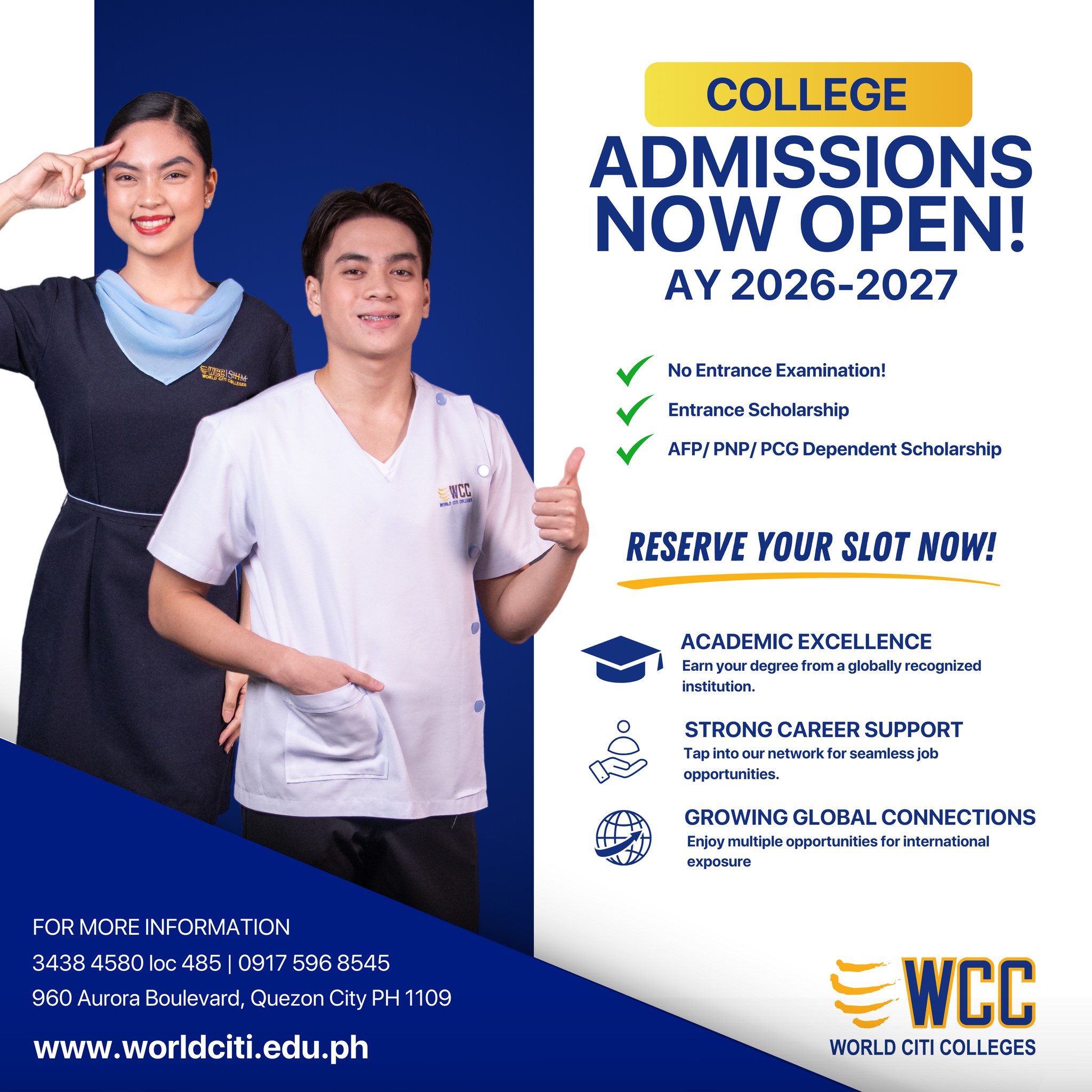 𝐂𝐎𝐋𝐋𝐄𝐆𝐄 𝐀𝐃𝐌𝐈𝐒𝐒𝐈𝐎𝐍𝐒 𝐍𝐎𝐖... - World Citi Colleges Quezon City | Facebook