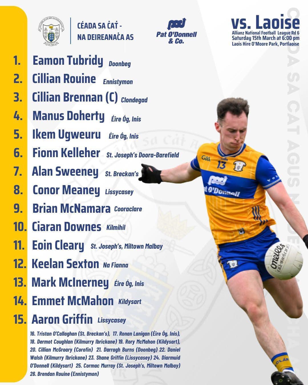Best of luck to Alan Sweeney,... - St. Breckan's GAA Club | Facebook