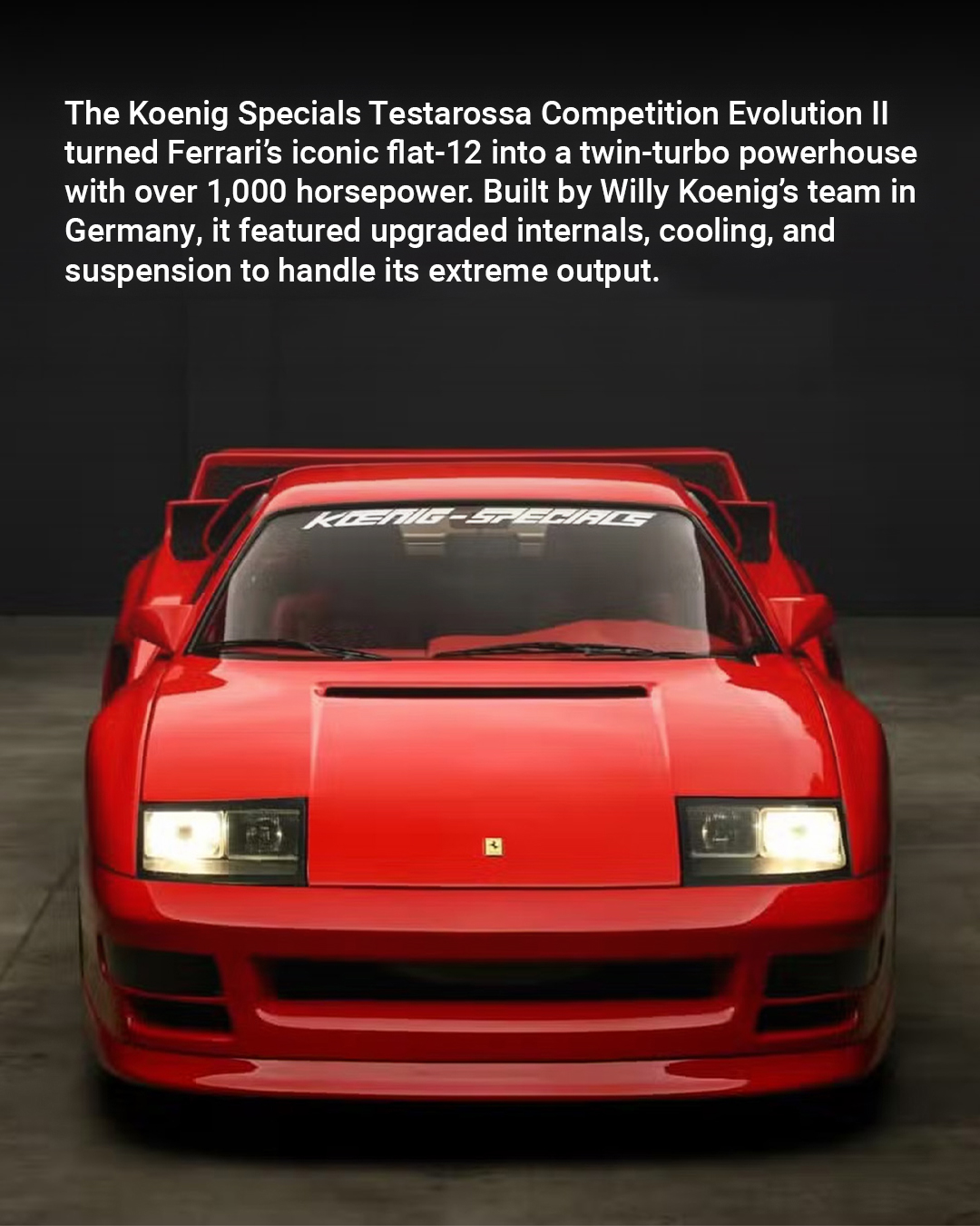 Koenig Ferrari Testarossa Competition specs