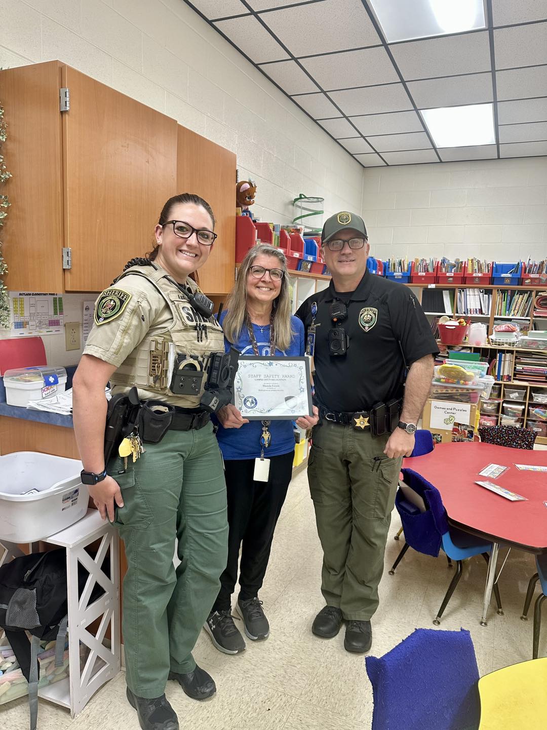 Wilson County Sheriff's Office presents Staff Safety Award to
