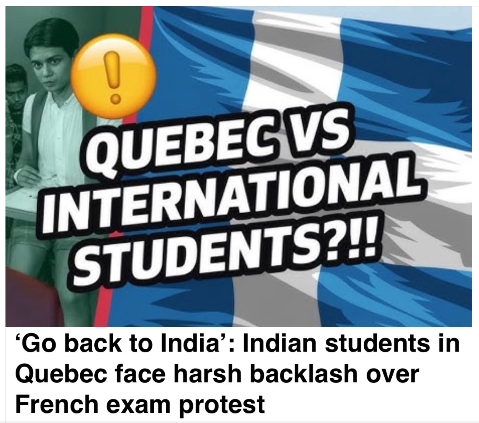 Indian students in Quebec protest... - Bonjour-Hi Québec | Facebook