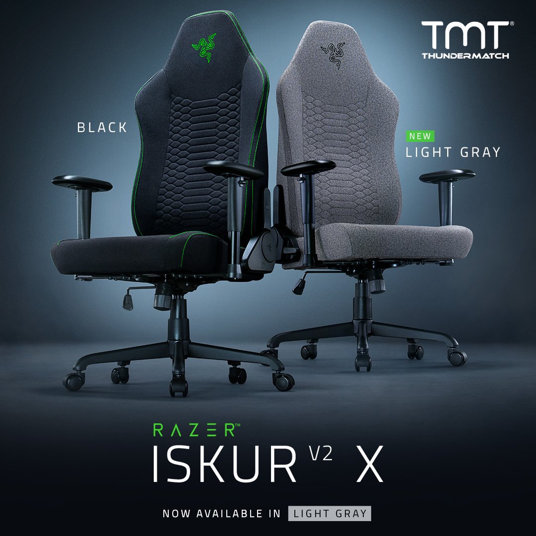 The Razer Iskur V2 X gaming chair now comes in Light Gray! From