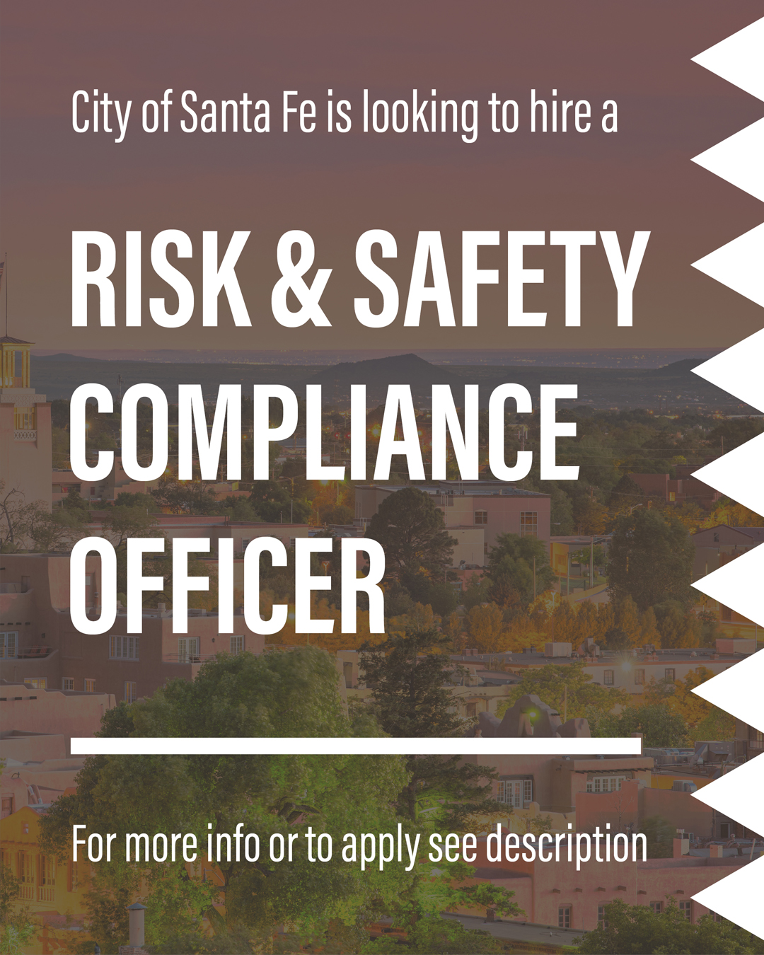 City - ⚖️ Help Keep Santa Fe Safe: Risk and Safety Compliance Officer ⚖ ...