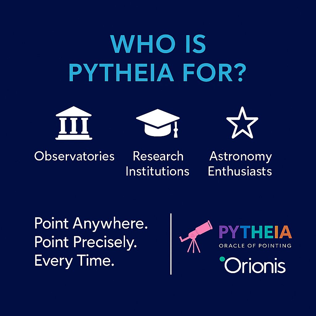 Orionis - 🌍 Who is Pytheia – Oracle of Pointing for? 🏛 Observatories ...