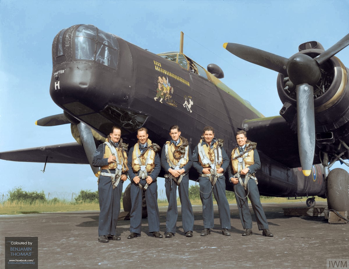 Colourised - The first all-Australian crew in Bomber Command to ...
