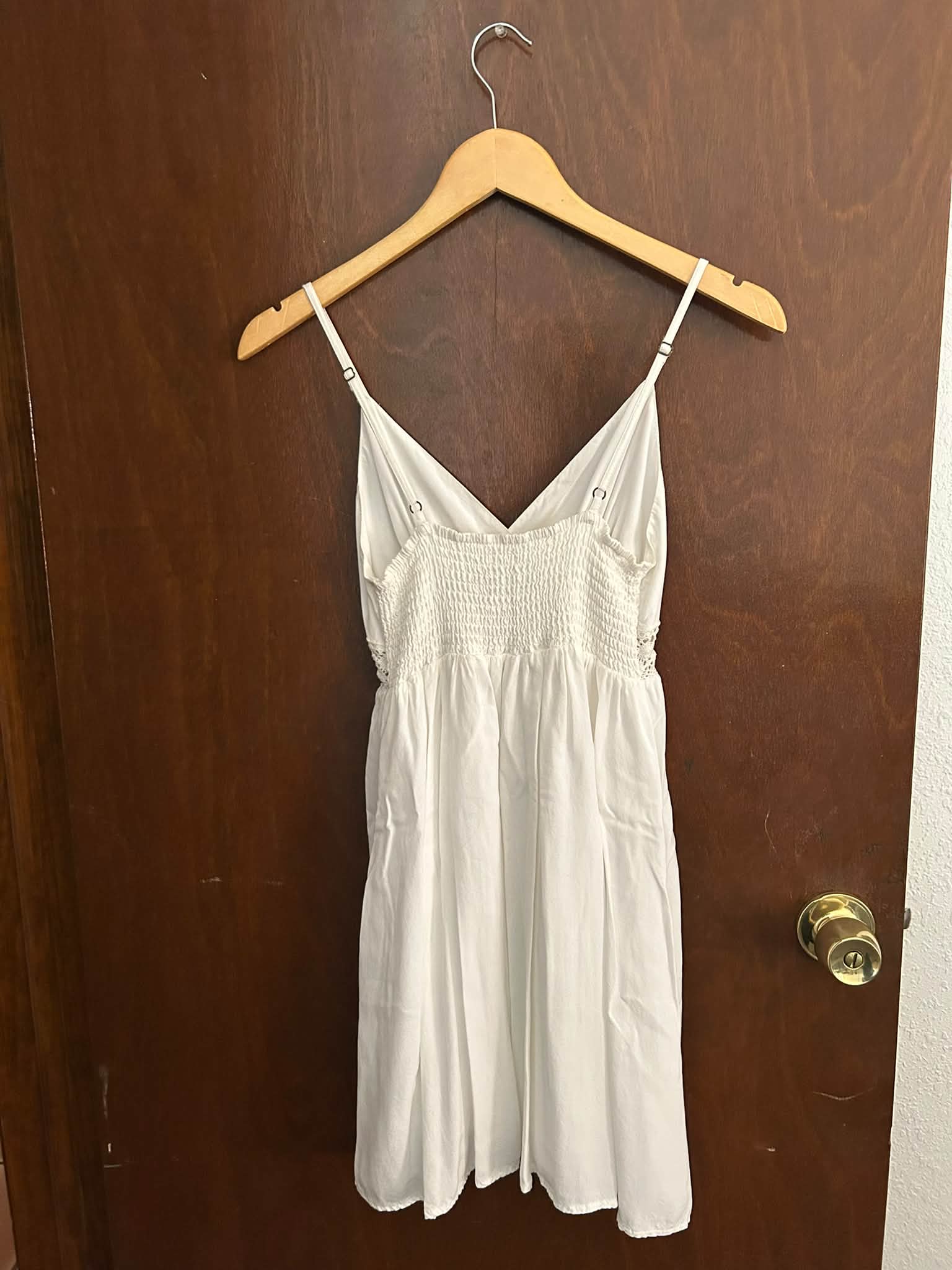 white and gold dress forever 21 Mini with Crochet Waist Detail Size S. $15. Must pickup- George Dieter area colorful dress