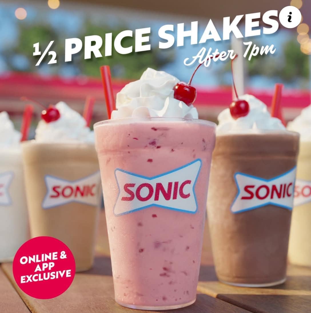 Introducing the newest late night crave—half price Shakes after