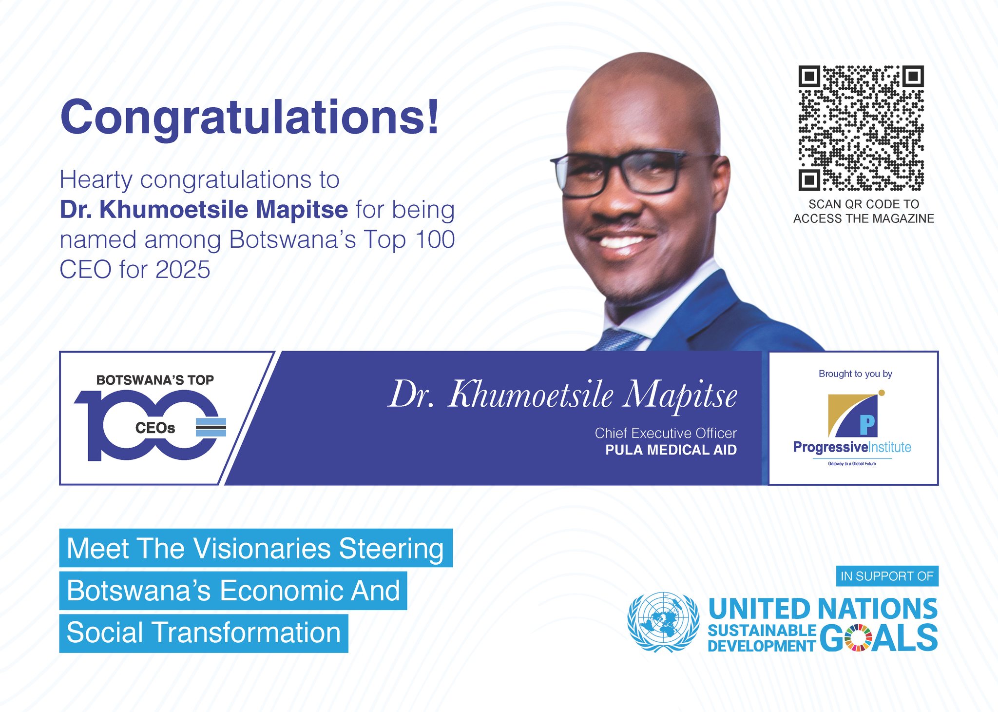 Progressive - Dr Mapitse is the Principal Officer and CEO of Pulamed ...