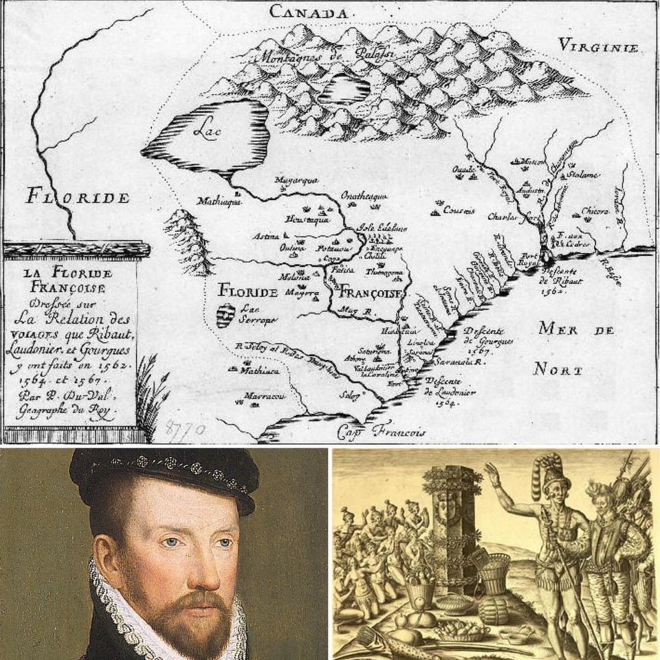 Histoires - Floride française. Le 28 août 1565, Jean Ribault débarque à ...