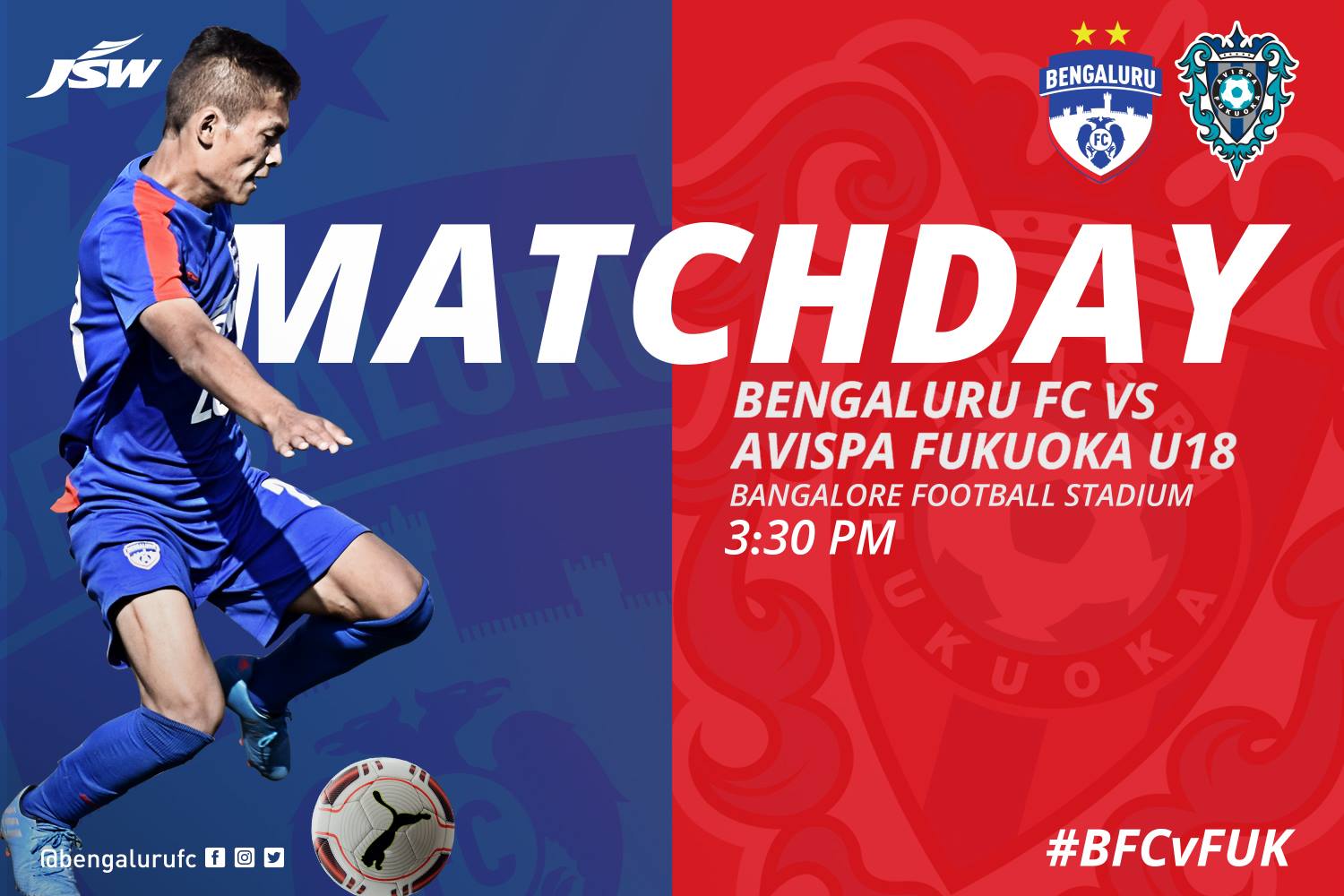 Bengaluru FC - Our BFC Reserves take on Avispa Fukuoka...