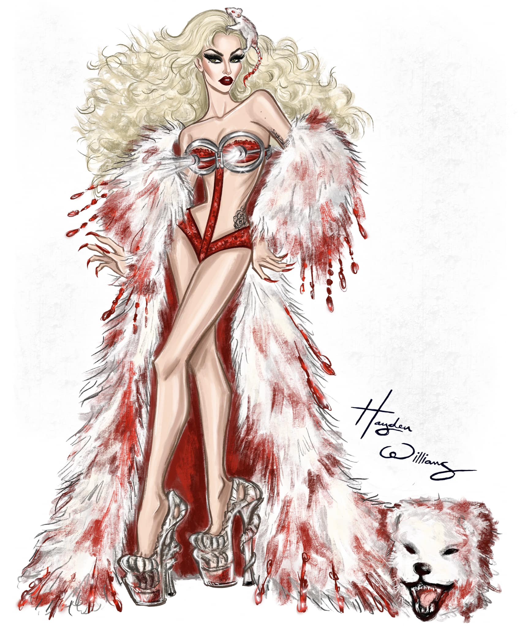 lady gaga bad romance dress WANT YOUR 🤍🩸🤍 It's been 15 years since #LadyGaga's iconic # BadRomance. This song/video was such a moment in pop culture, & I wanted to create something inspired by that polar garden