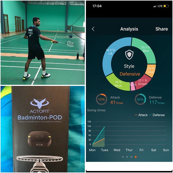 Prannoy HS - Just finished a great session with my @actofit Badminton ...