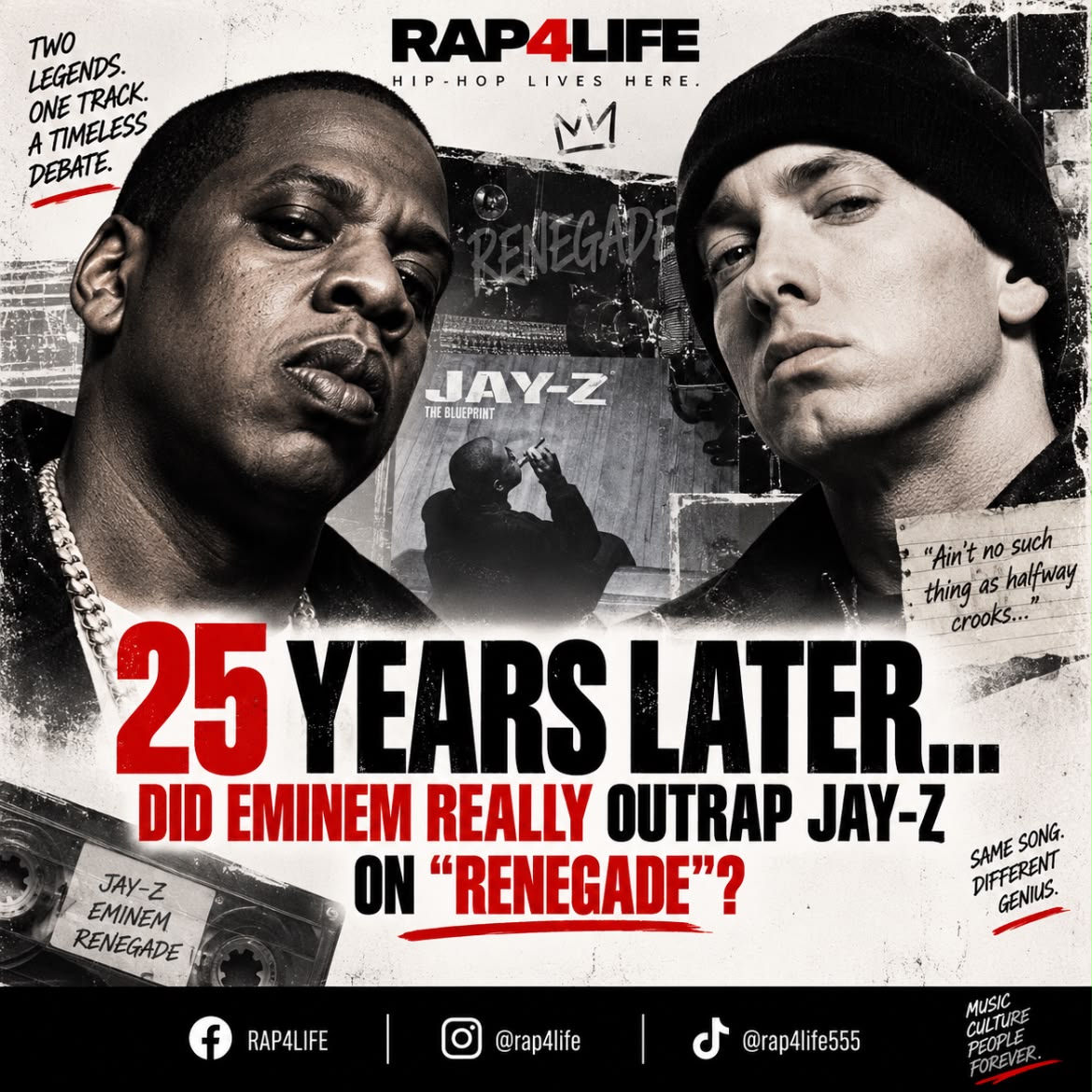 ⚫️ 25 YEARS LATER… DID EMINEM REALLY OUTRAP JAY-Z ON “RENEGADE
