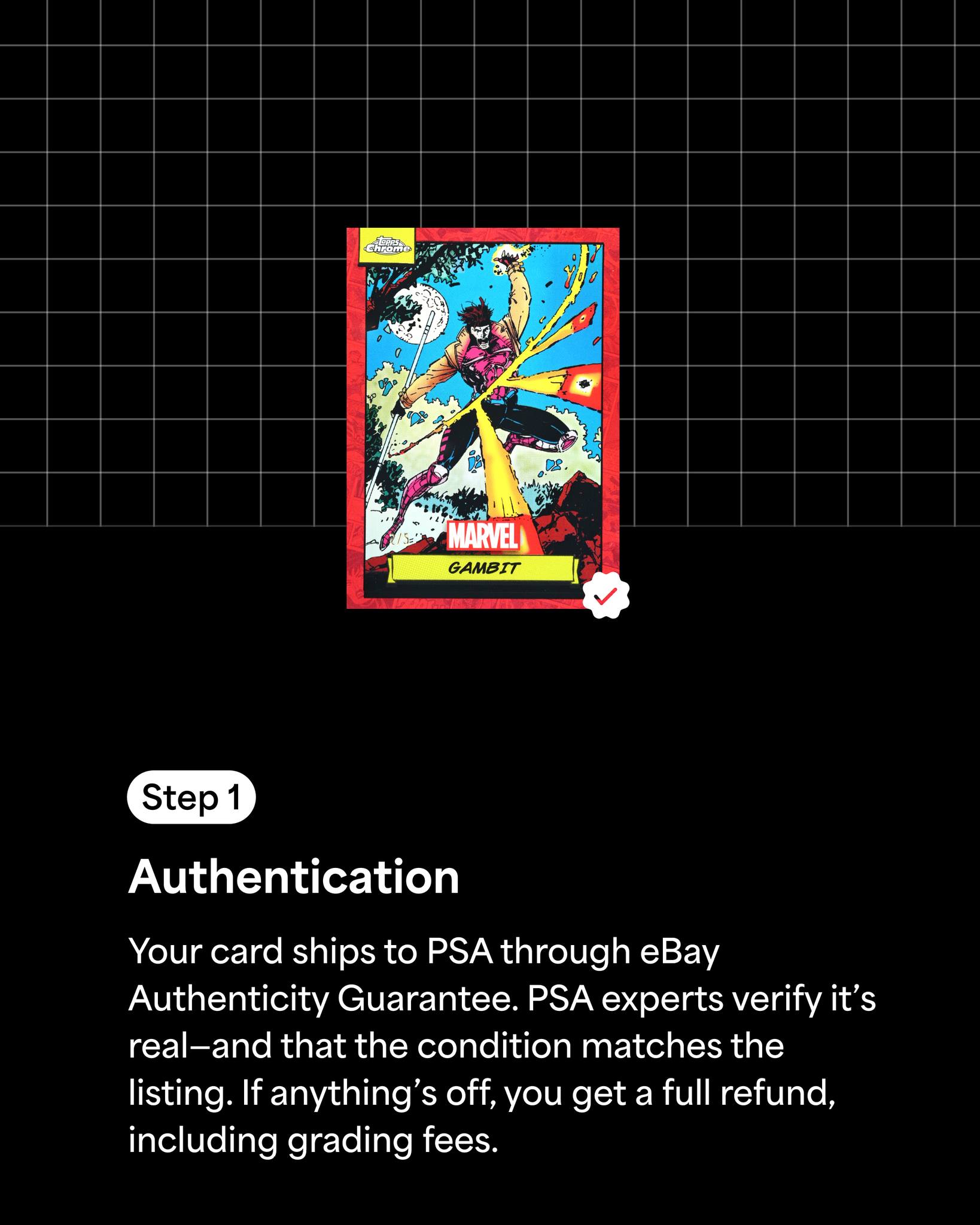 Seamless from the start. PSA grading can now be added to eBay purchases  over $250. No forms to fill, labels to print, or packages to ship. 🔗  https://tinyurl.com/PSA-eBay-AddOn-facebook