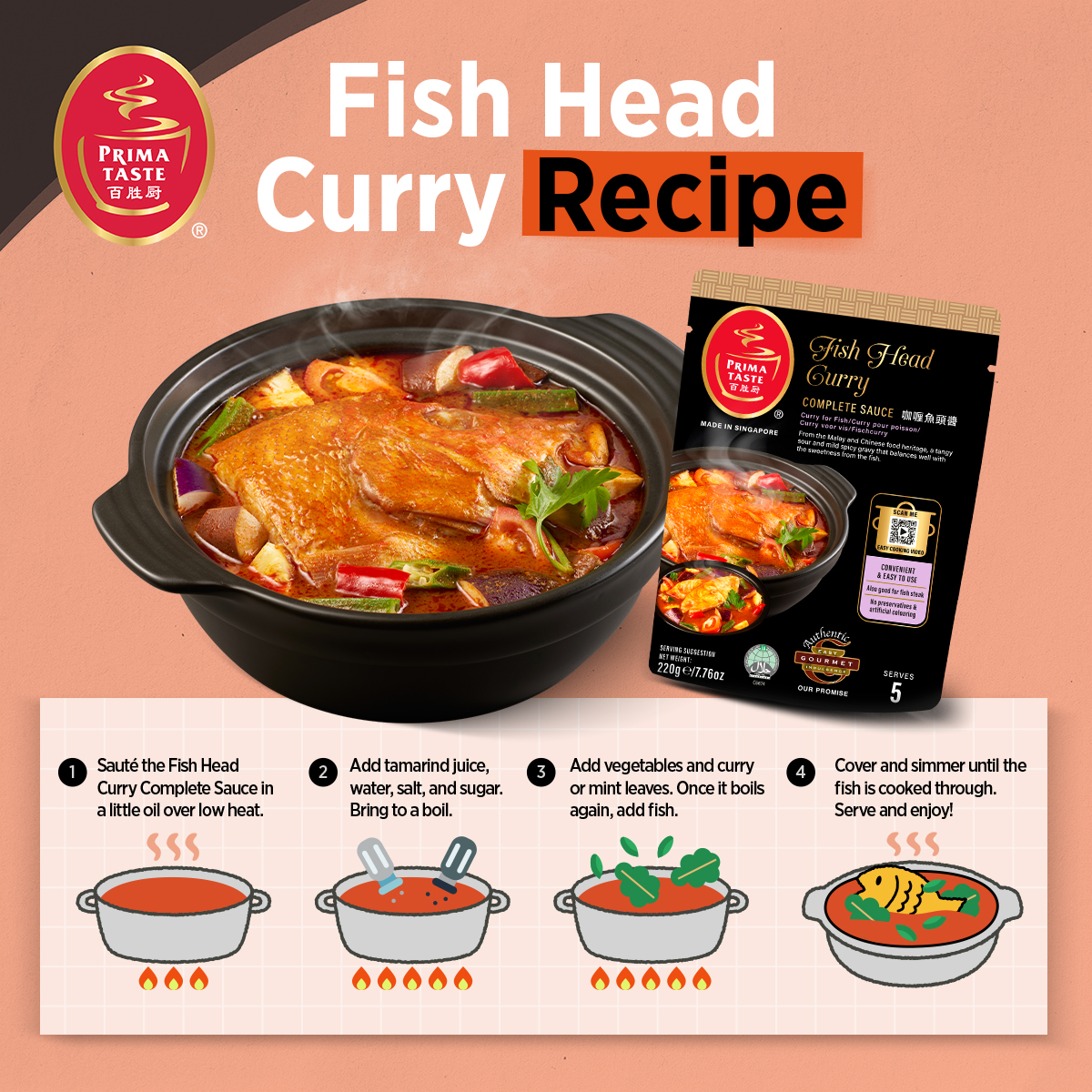 Prima - 🌶️ Craving the tangy goodness of Asam Pedas? Using our Fish ...