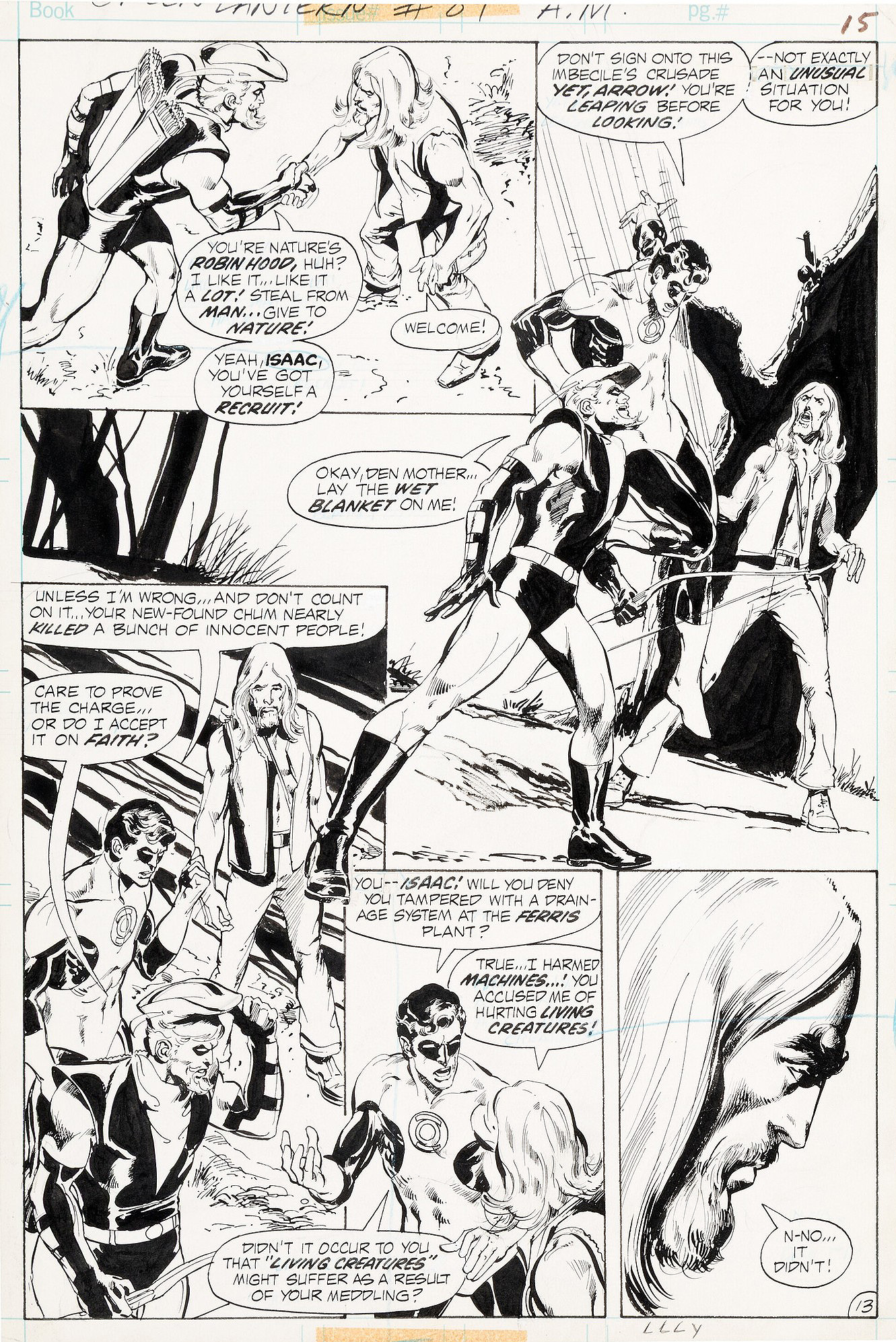 Signed Green Lantern print by Neal Adams