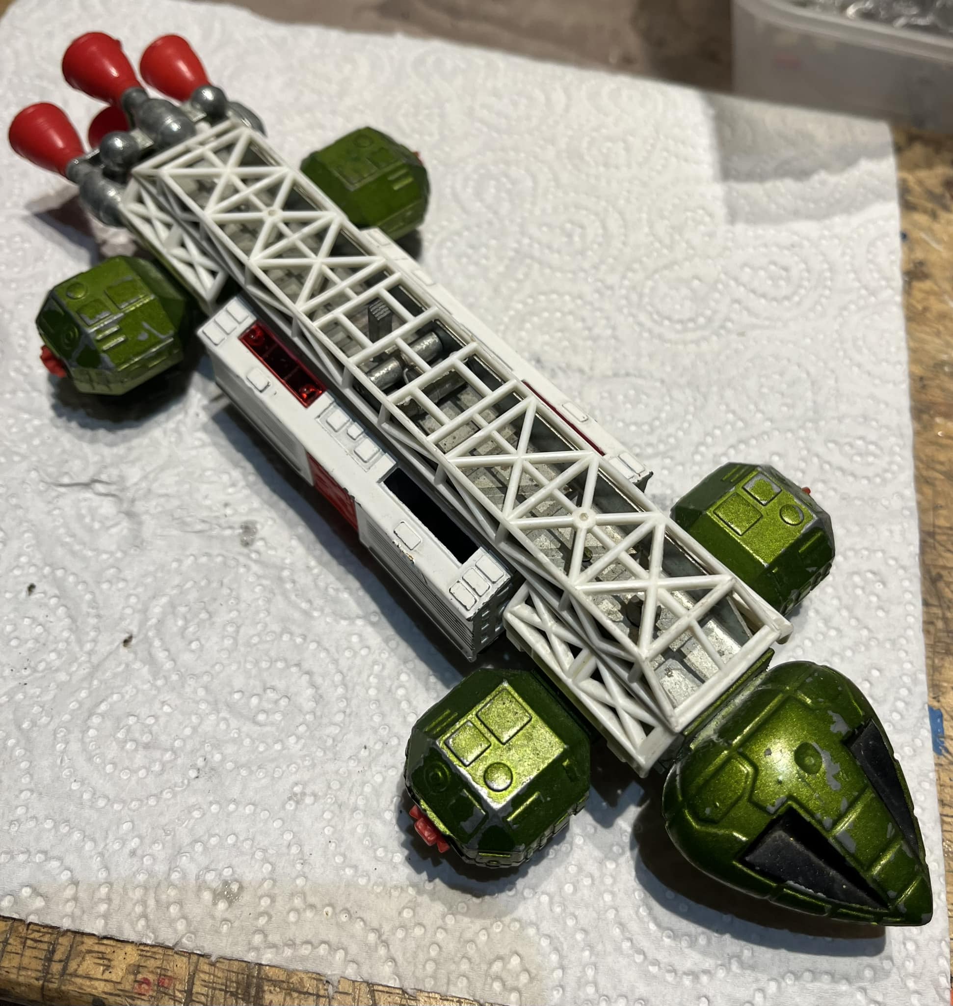 The Dinky Toys Eagle Freighter (white). Less desirable in this