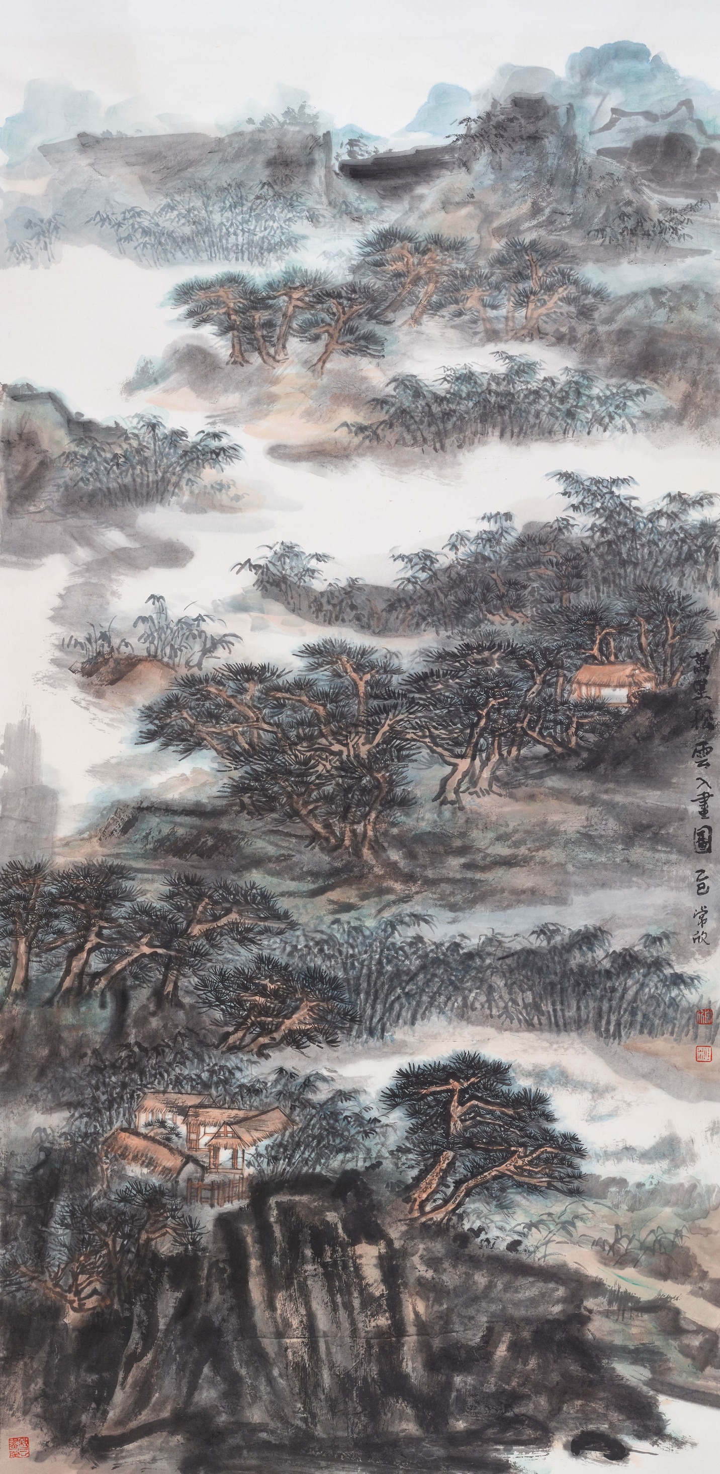 Pine and cloud landscape at China National Academy of Painting
