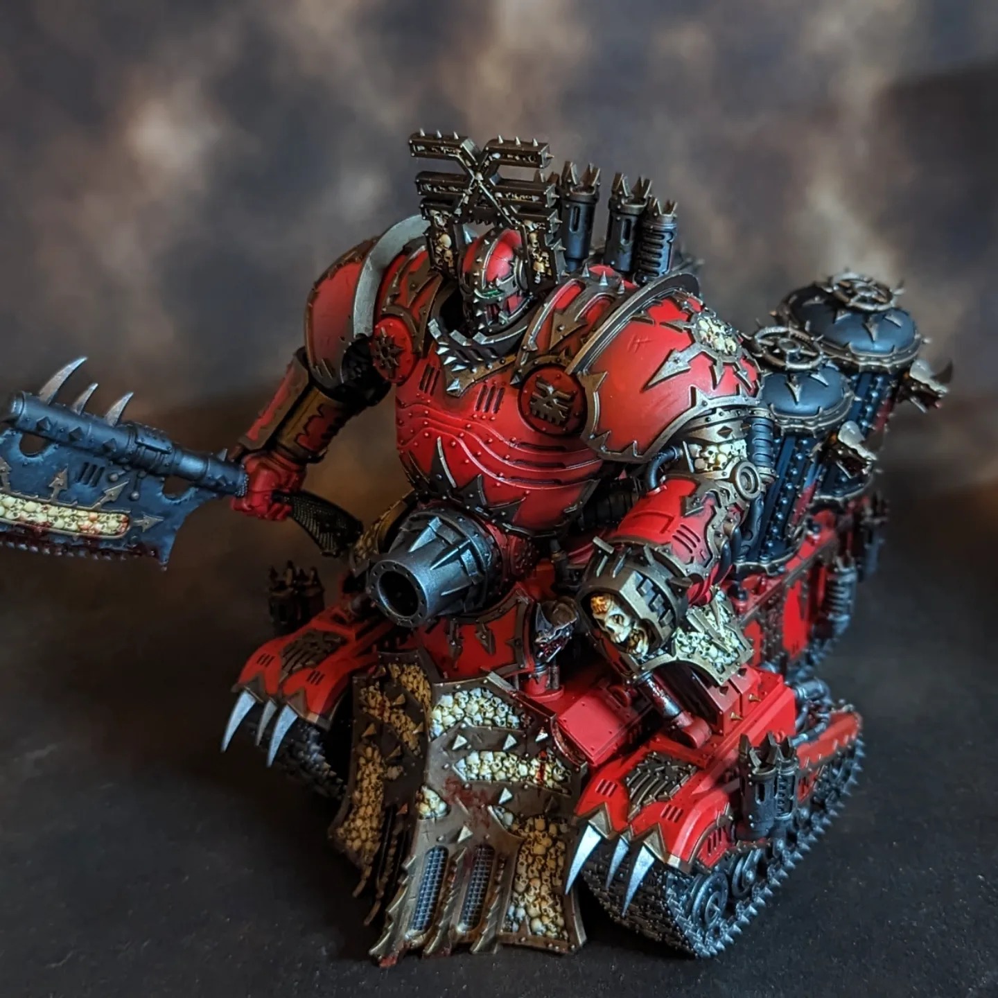 Khorne Lord of Skulls. Truly a preposterous miniature. 10/10 