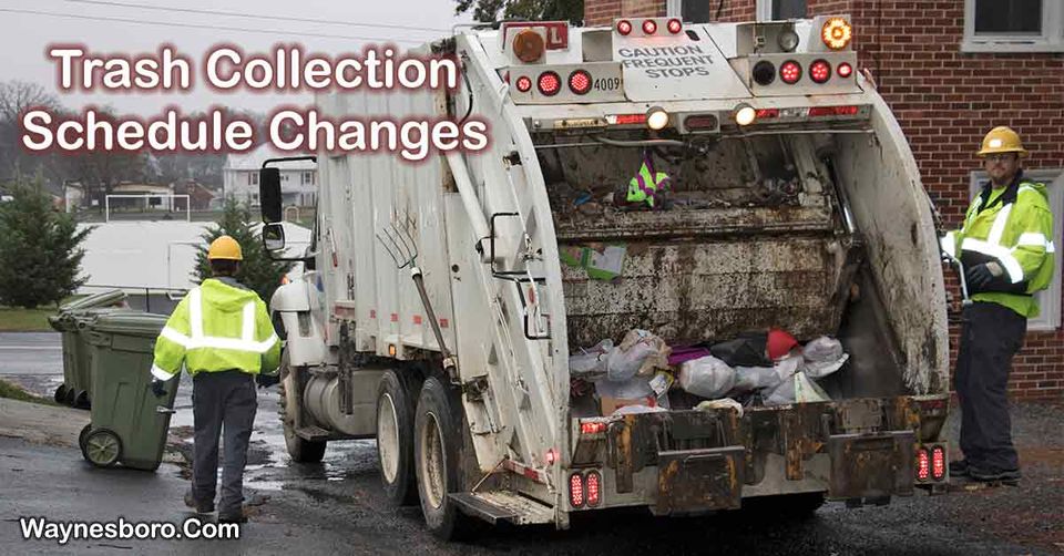 Waynesboro.Com - TRASH COLLECTION SCHEDULE CHANGES New Year's week 2024 ...