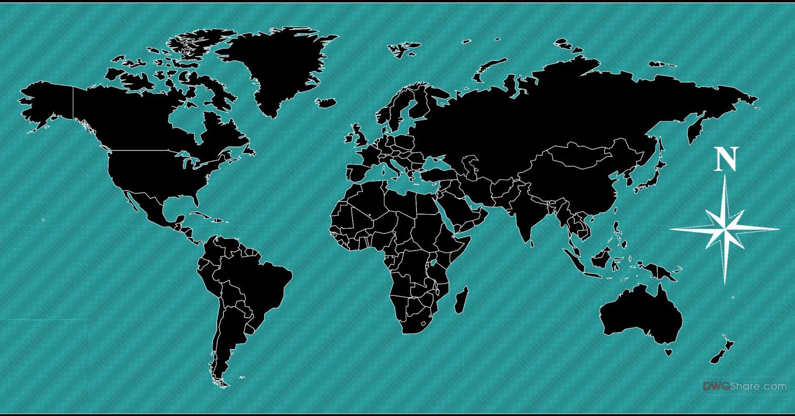 DWGshare - World 2D Map AutoCAD File Download https://tinyurl.com ...