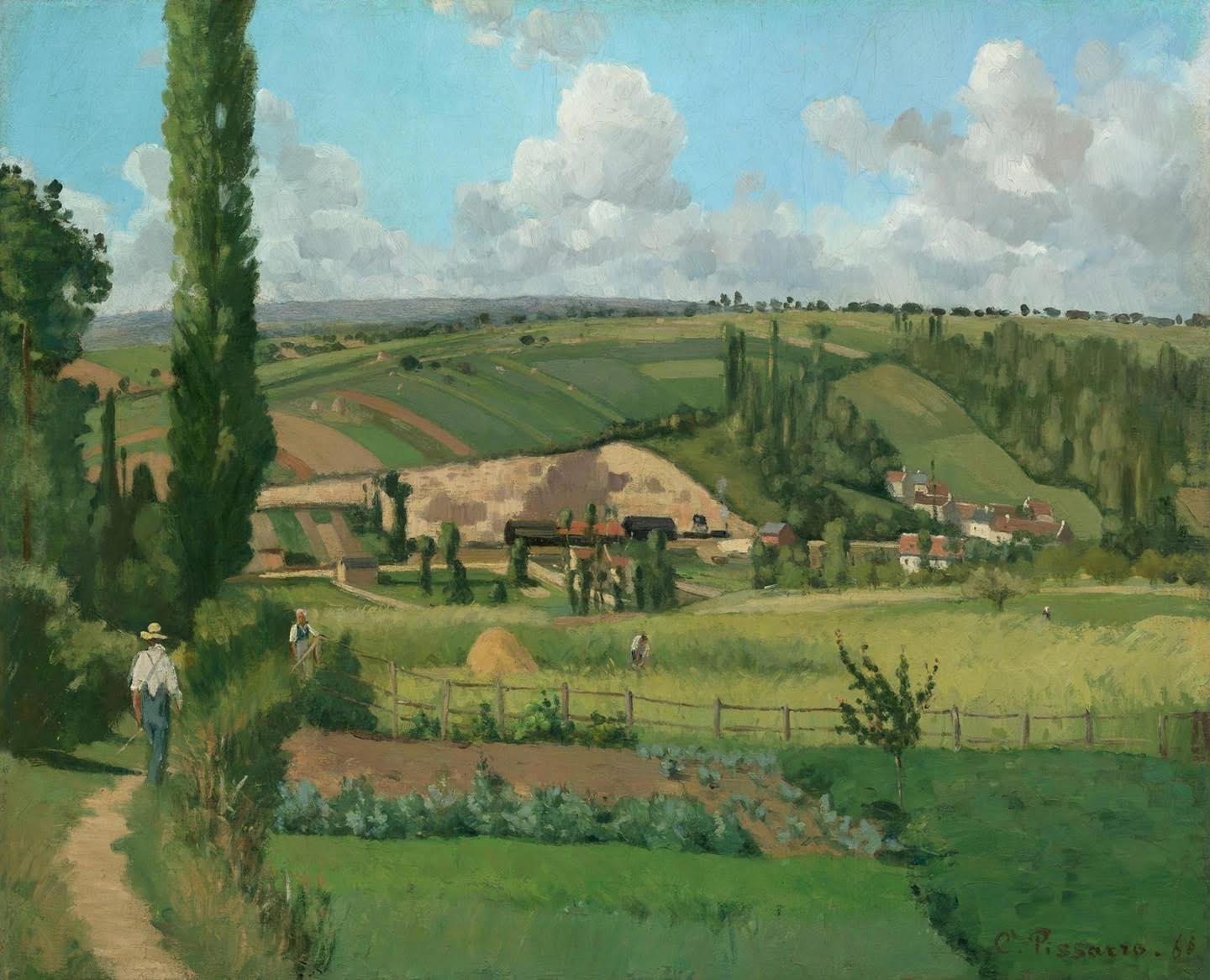 Camille Pissarro、LA GRAND'ROUTE, LOUVECI baircm-2.5_laircm-2.5