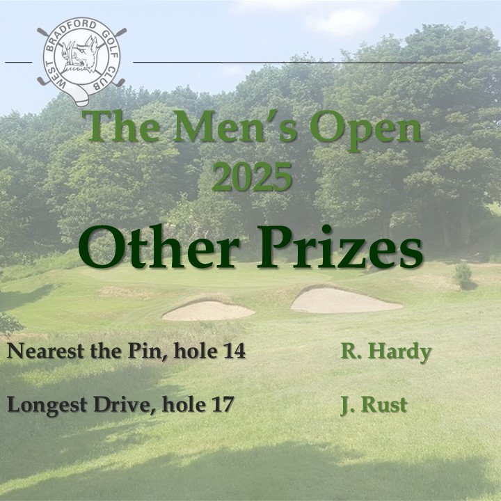 West - Finally, well done to the other prize winners on the day ...