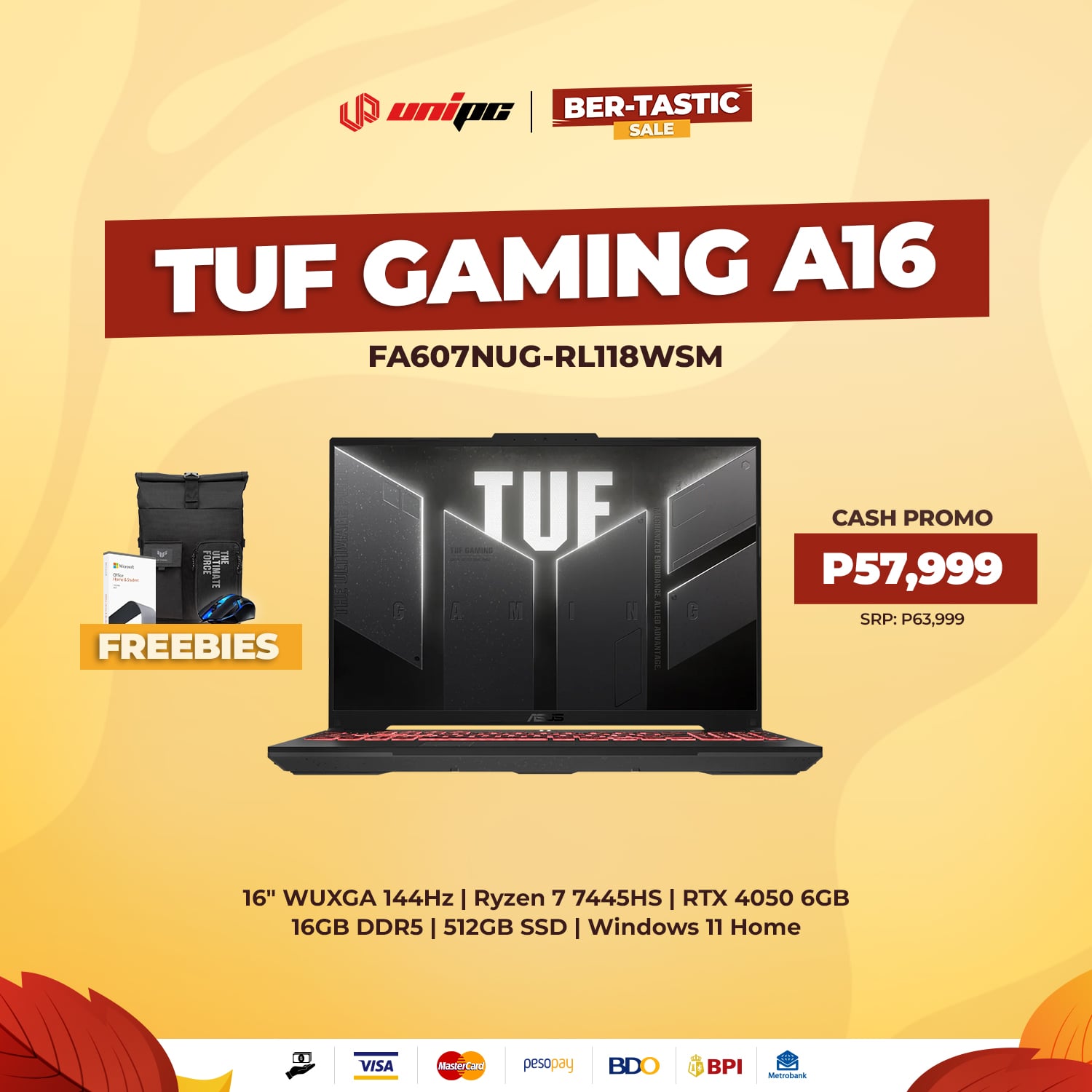 UniPC - Matibay sa laban, matatag sa laro. ASUS TUF Gaming A16, built ...