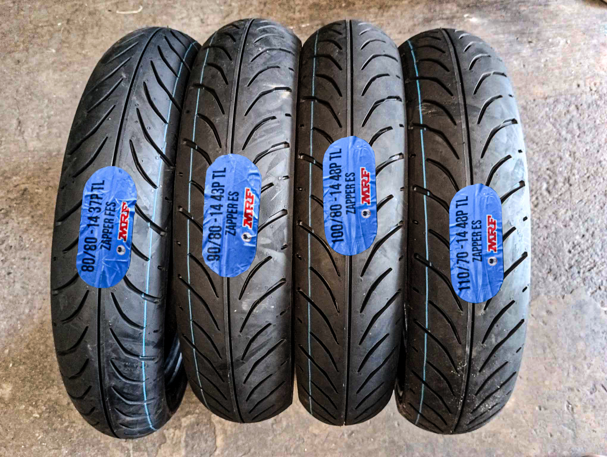 MRF Zapper Tire on Honda PCX 160 Size : Front 110/70-14 & Rear 130
