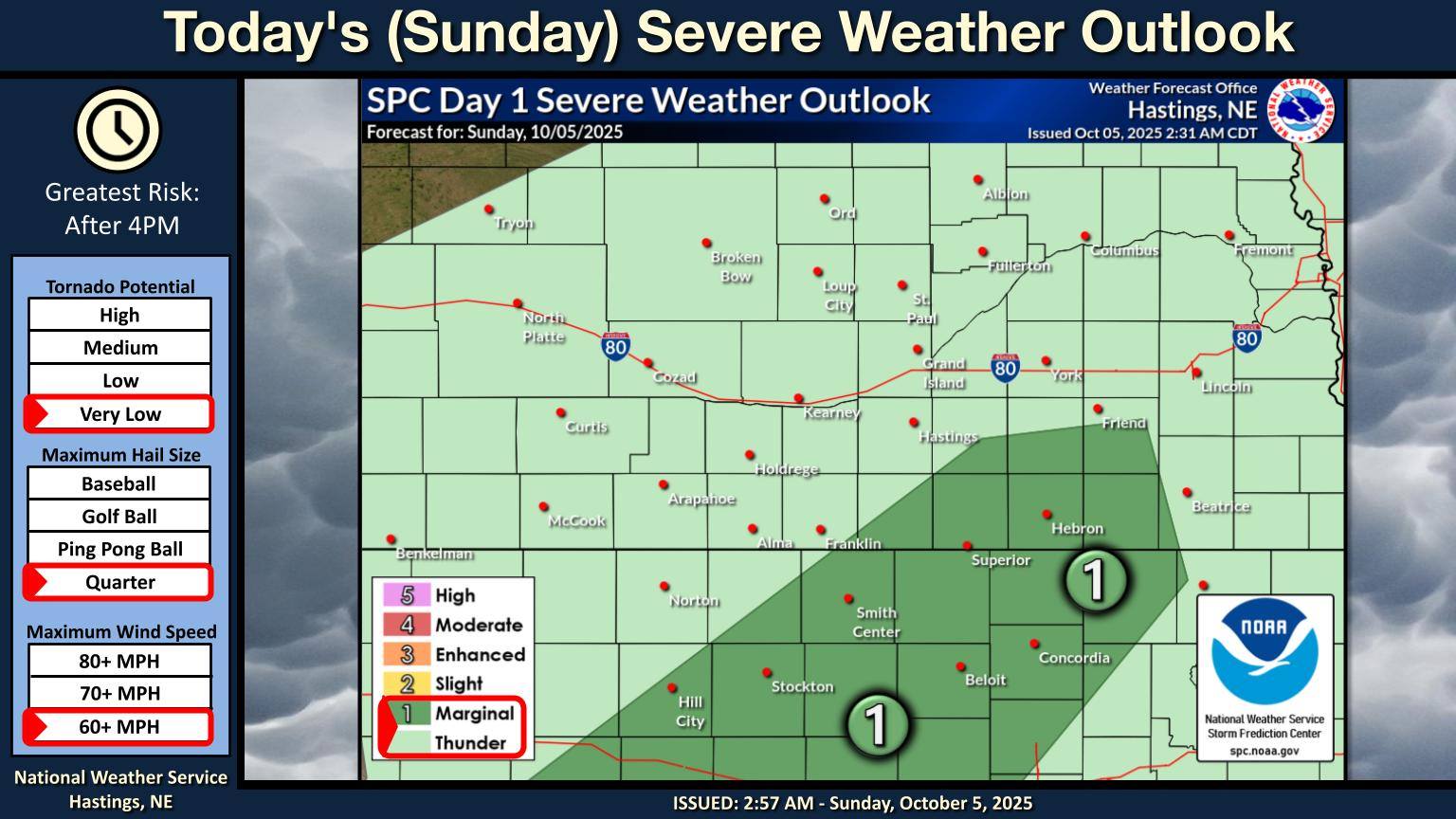 US - **** OUTDATED POST from Sunday A marginal risk of severe weather ...