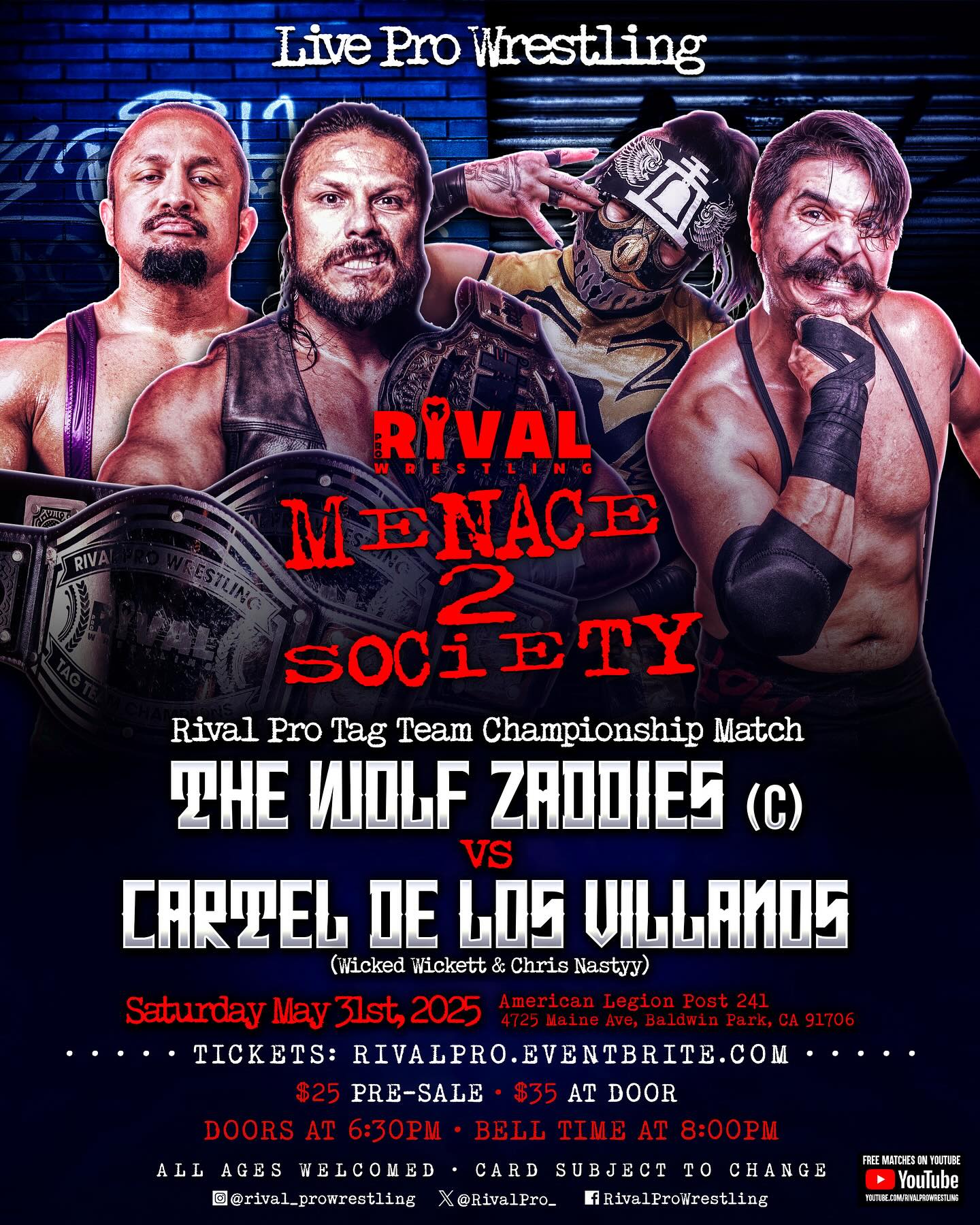 🚨Rival Pro Tag Team Championship🚨... - RIVAL PRO Wrestling | Facebook