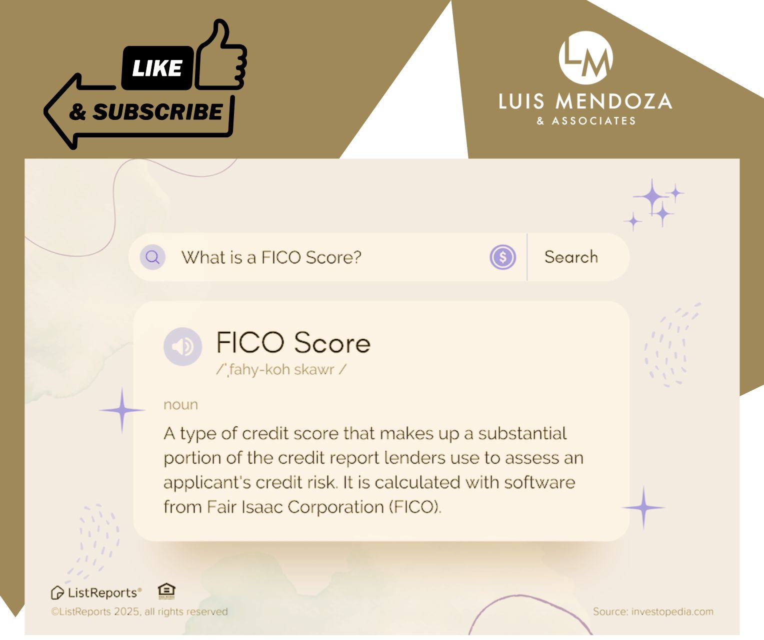 📊 What is a FICO Score? 💳🏡... - Luis Mendoza and Associates | Facebook