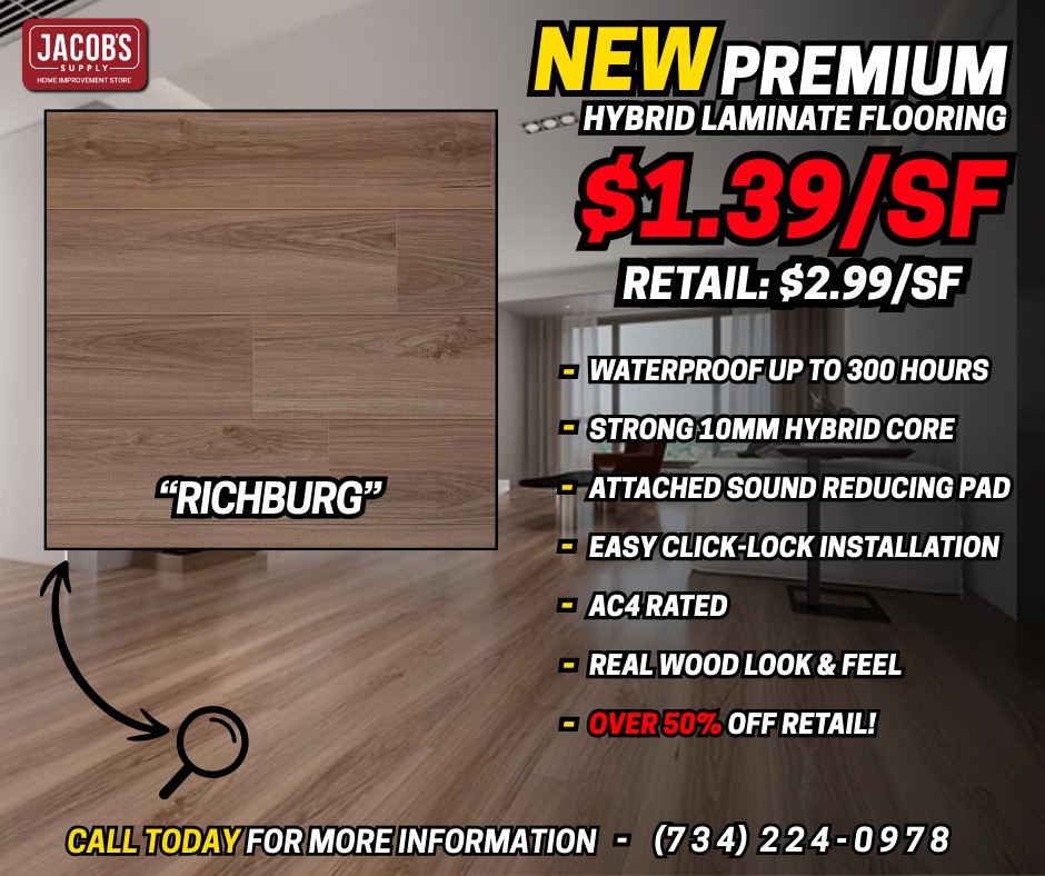 Jacob's - PREMIUM HYBRID FLOORING!⬇ Our premium hybrid laminate ...