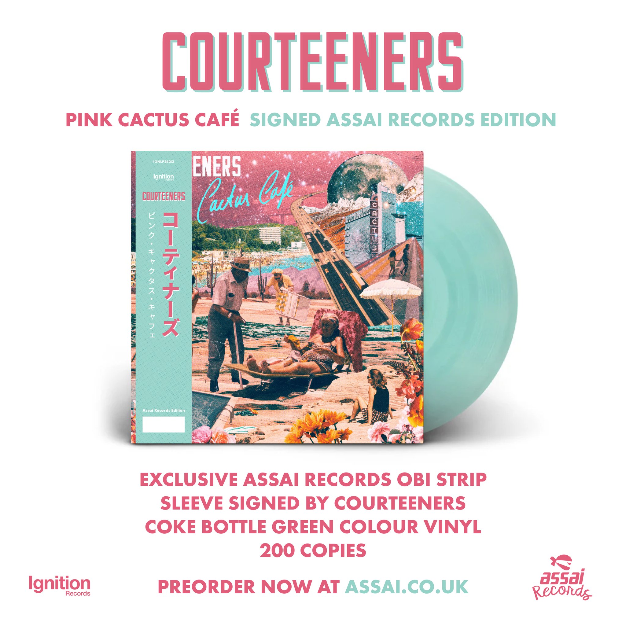 Signed Assai Obi Strip Sleeve Edition of 'Pink Cactus Café