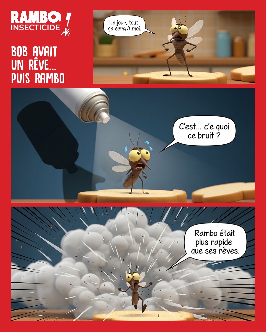 Rambo - Voici Bob. Bob est un moustique teigneux. Petit corps, grandes ...
